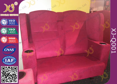 China Asiento del cine del VIP de la cubierta de tela del marco de madera con los apoyabrazos/el asiento casero del sofá del cine proveedor