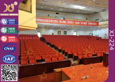 China Suavemente cerrándose pliegue la tela resistente de la abrasión del asiento del teatro del auditorio proveedor