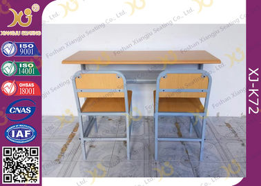 China Escritorio modificado para requisitos particulares y silla del estudiante del doble del tamaño fijados para los niños de la escuela con madera contrachapada + material de acero proveedor