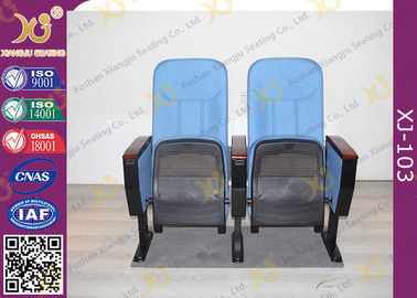 China Rezo Seat de Padder de la tela que apila las sillas de Pasillo de la iglesia con el estante de la tableta y de libro proveedor