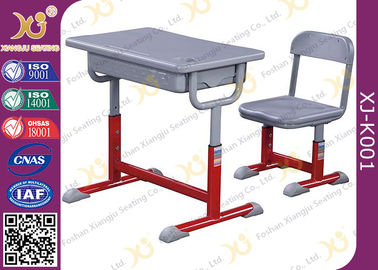 China Tabla y sillas primarias de la escuela de los niños del estudiante de la estructura del hierro con no los pies del resbalón proveedor