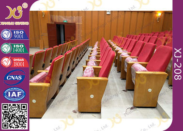 China Eco - asientos plegables del teatro del auditorio de madera amistoso de los apoyabrazos con forma rectangular del número de la fila proveedor