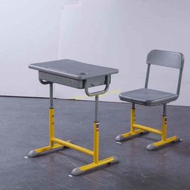 China Tabla del estudio del estudiante del OEM y sistema de la silla, sillas modernas de elevación de la sala de clase del marco de aluminio del hierro de 1.5m m proveedor
