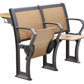 China Escritorio de madera y silla del hierro de la madera contrachapada plegable del metal fijados para la sala de conferencias de la escuela proveedor