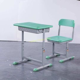 China Mint Green HDPE Iron Aluminum School Student Study Desk and Chair proveedor