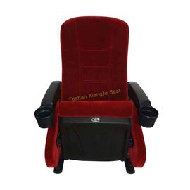 China Asiento rojo de lujo del cine del VIP del terciopelo con las sillas plásticas del soporte de vaso/del cine proveedor