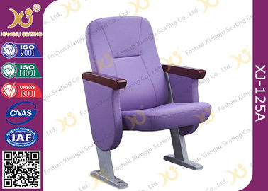 China Las sillas por completo tapizadas púrpuras del auditorio de la cubierta en cortocircuito detrás descansan proveedor