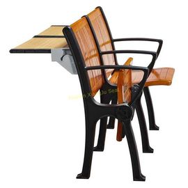China Plegamiento entrelazado madera de la nuez encima de sillas del anfiteatro de la pierna del metal con la tabla ocultada proveedor
