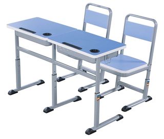 China El escritorio y la silla dobles del estudiante de la escuela primaria fijaron 1,2 milímetros de barnizado electrostático de acero proveedor