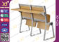 Escritorios atados asientos de la escuela de la sala de conferencias y muebles plegables de madera de la silla proveedor