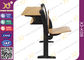 El teatro de conferencia plegable de escritorio de la melamina preside el tipo de la bisagra del hierro, ISO9001 proveedor