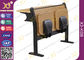 El teatro de conferencia plegable de escritorio de la melamina preside el tipo de la bisagra del hierro, ISO9001 proveedor
