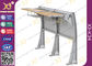 Eco - escritorio y silla amistosos de la escuela de la aleación de aluminio con la bisagra de madera del aluminio de la tabla proveedor