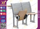 Pierna de acero del hierro del asiento de la madera contrachapada de los muebles de la sala de clase de la universidad/de la universidad proveedor
