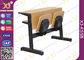 El escritorio y la silla de encargo Seat de los muebles de la sala de clase de la universidad de la madera contrachapada del tamaño doblaron proveedor