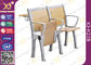 Escritorio de madera y silla del estudiante universitario fijados con el marco de aluminio proveedor