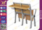 Escritorio de madera y silla del estudiante universitario fijados con el marco de aluminio proveedor