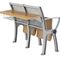 Muebles de la sala de clase del University College del metal de la madera contrachapada/escritorio de la escuela y sistema plegables de la silla proveedor