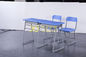 Escritorio material y silla dobles del estudiante del metal fijados para la sala de clase de la escuela secundaria proveedor