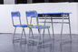 Escritorio material y silla dobles del estudiante del metal fijados para la sala de clase de la escuela secundaria proveedor