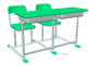 Muebles de escuela ajustables del hierro determinado del HDPE del escritorio y de la silla del estudiante del verde menta proveedor