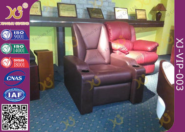 China El sofá de cuero sintético del asiento del teatro casero con descansa función proveedor