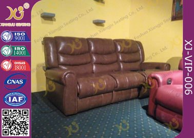China De la esponja de Seat sofá de alta densidad del teatro casero detrás, silla eléctrica de cuero del Recliner de Brown proveedor