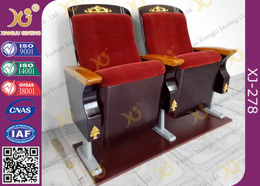 China Asiento de lujo del teatro del auditorio de la pierna de aluminio con los trabajos tallados madera de oro proveedor