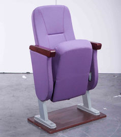 China Sillas apilables de la iglesia de la tela púrpura barata con la base rellenada de Seat en venta proveedor