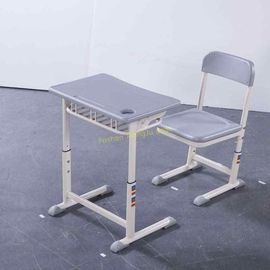 China Altura estándar del escritorio y de la silla del estudiante de la escuela secundaria del marco de aluminio ajustable proveedor