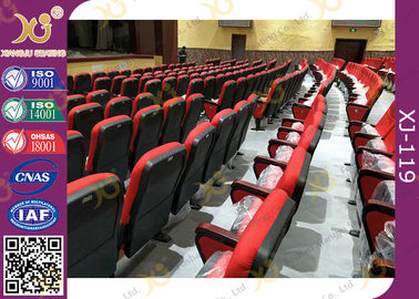 China Sillas de la iglesia del color rojo/asientos plásticos de Pasillo del auditorio de la conferencia proveedor