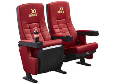 China Sillas fijas rojas del cine de la película de la pierna de la tela XJ-6819 con Amrest movible proveedor