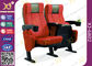 sillas del asiento del cine de los pies metálicos 4d, apoyabrazos plásticos con las sillas del teatro del amortiguador del cupholder proveedor
