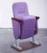 Sillas apilables de la iglesia de la tela púrpura barata con la base rellenada de Seat en venta proveedor