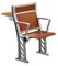La madera de la cereza armó la silla de los muebles/del estudiante de la sala de clase de la universidad con el escritorio fijo de la tabla proveedor