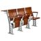 Tabla y silla del estudio de los muebles/del estudiante de la sala de clase de la universidad de la madera contrachapada de la nuez con los apoyabrazos proveedor